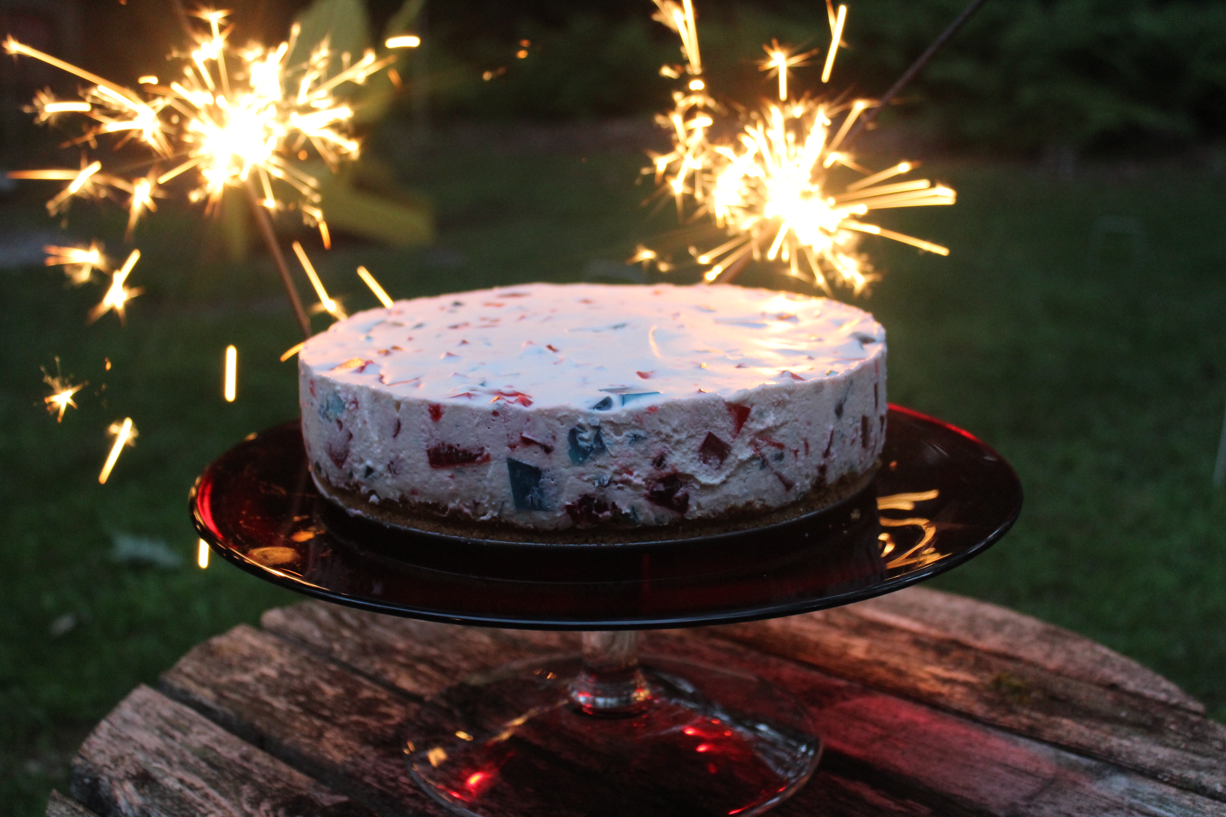 Stained Glass Cake, Not Just for 4th of July!