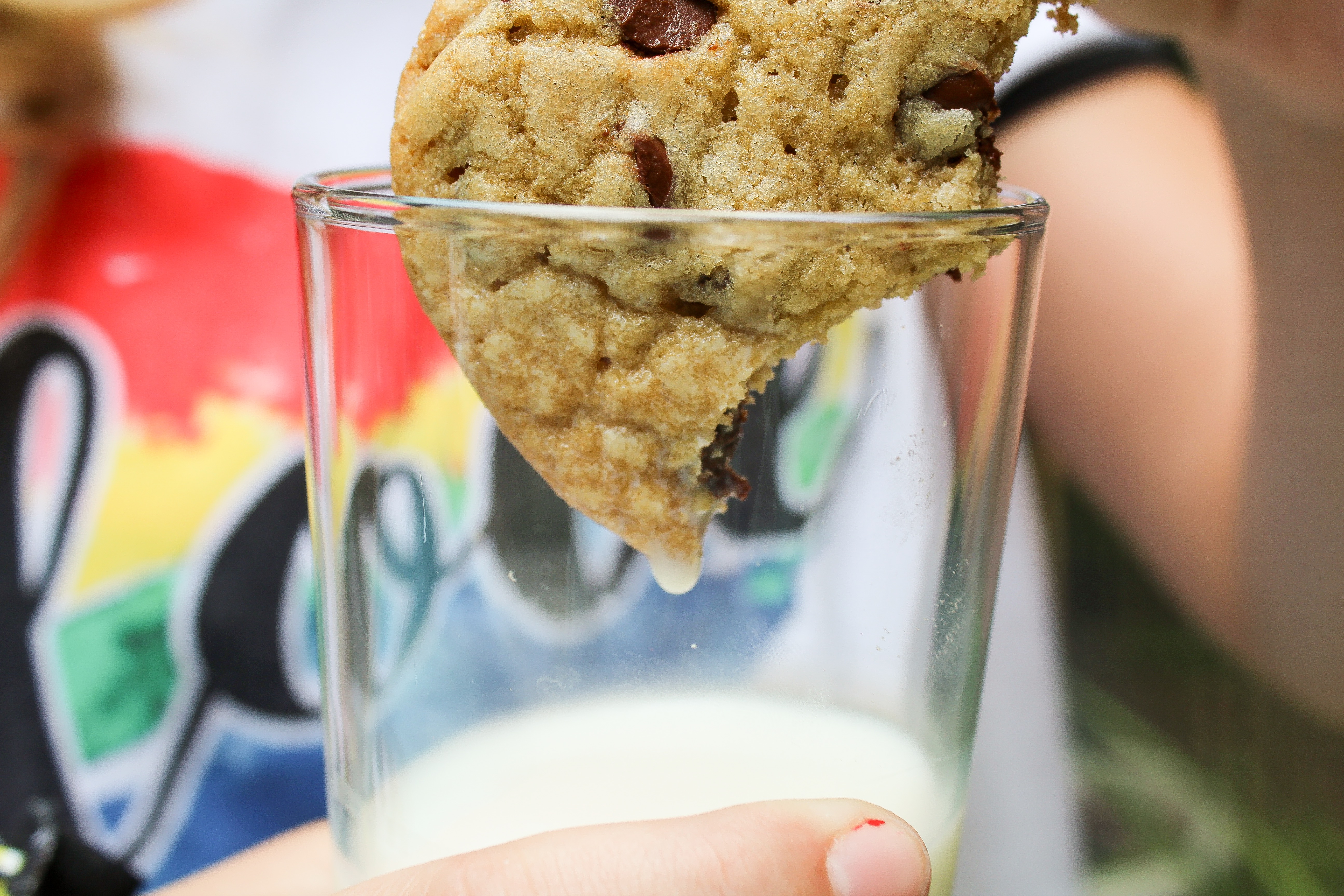 Dunk or dip. These cookies are so big you'll need to eat half before they'll fit in your glass!