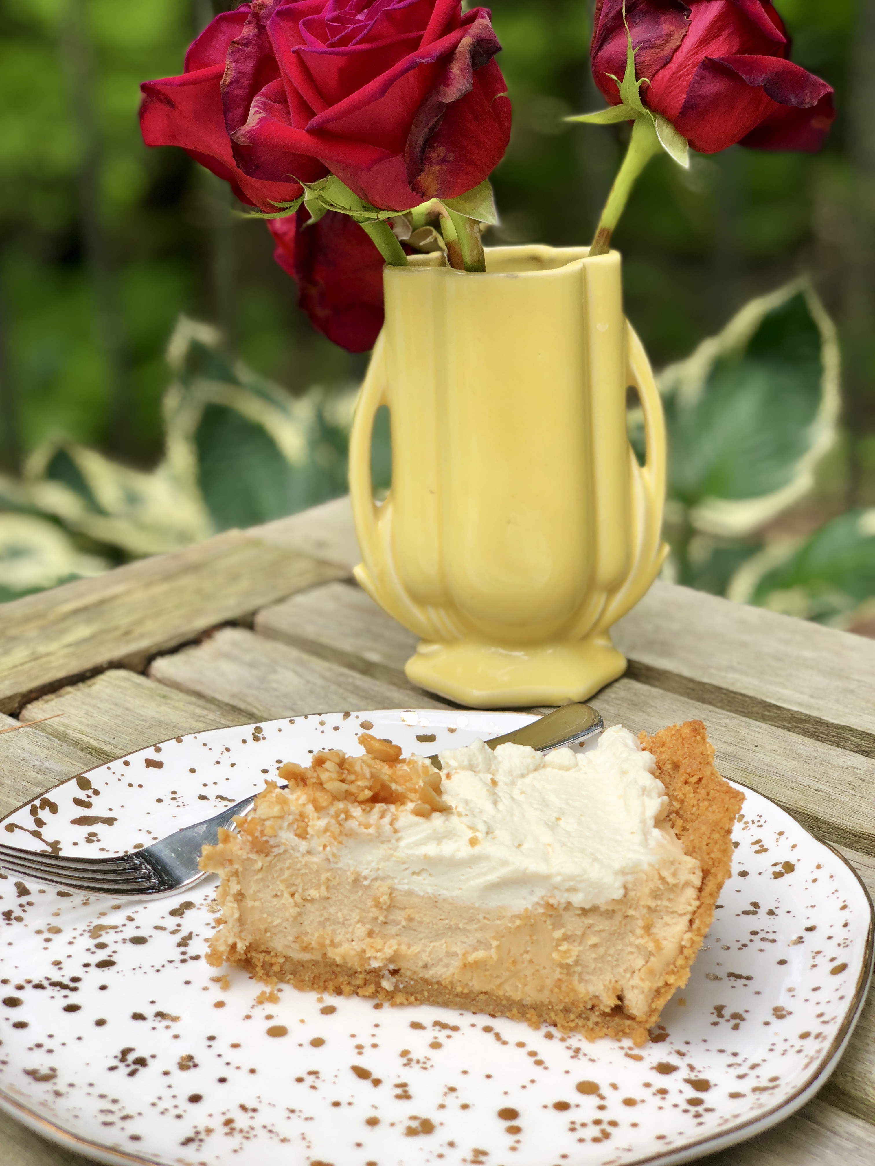 The Ice Box Peanut Butter Pie is easy to make and comes out looking as pretty as a picture!