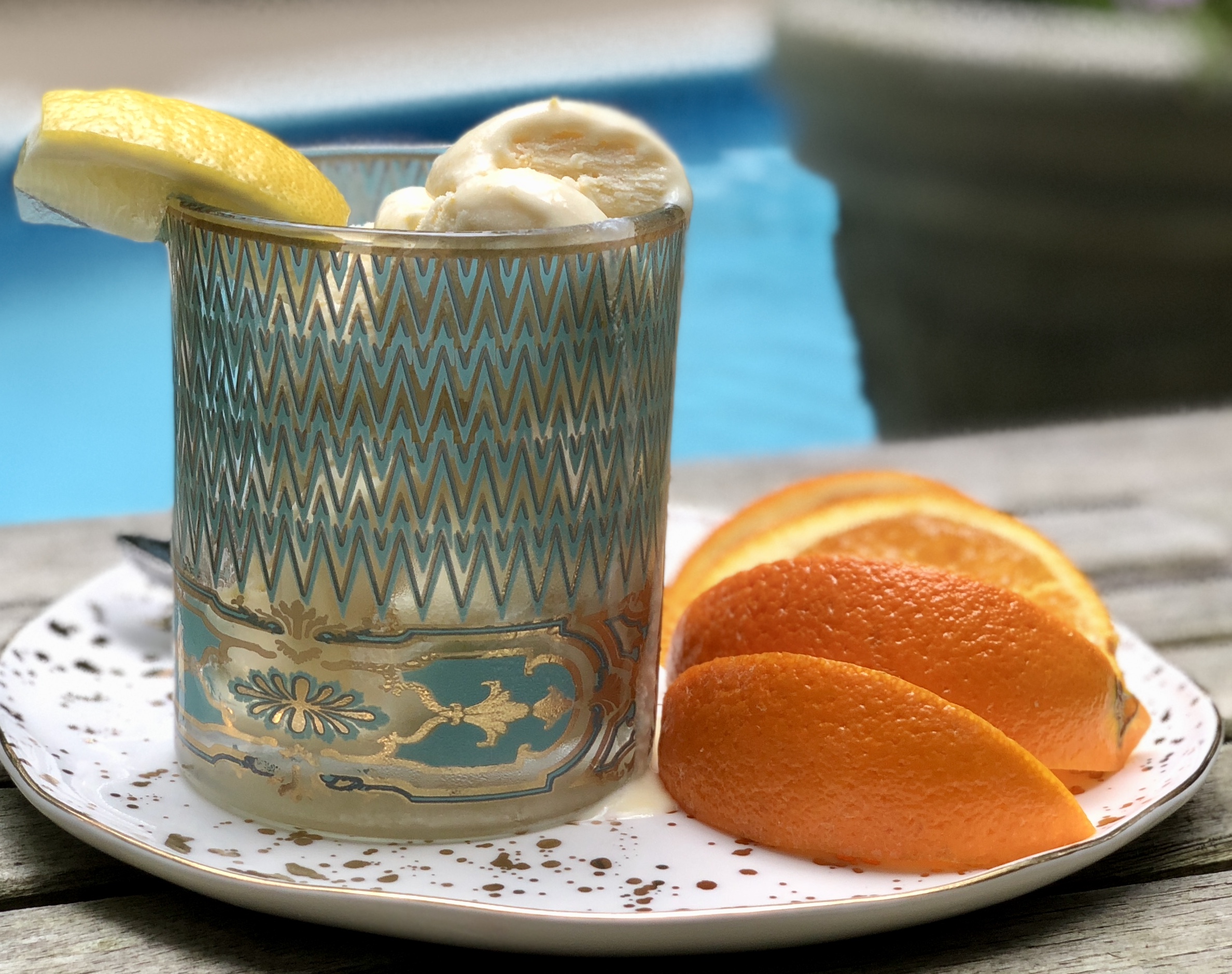 Creamsicles aren't just for kids. Put yours in a fancy glass for a more sophisticated ice cream experience.