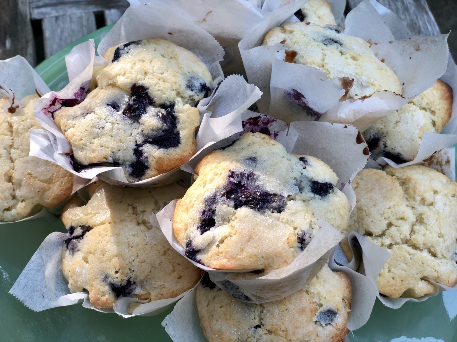 Grab a blueberry muffin before they're all gone, because they are delicious!