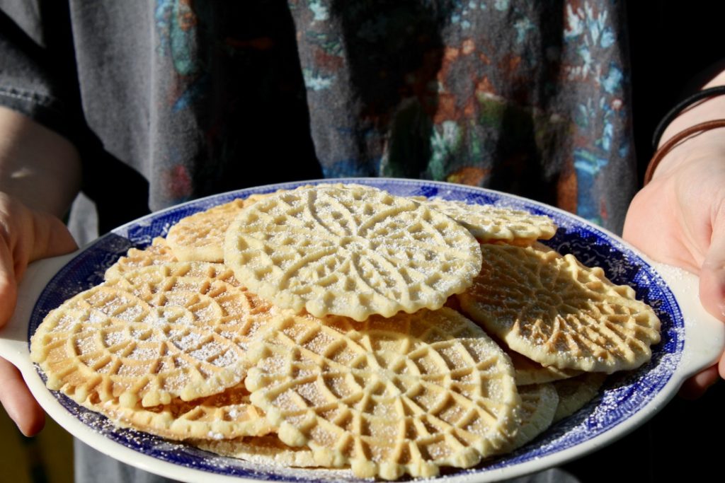Why wait until Christmas to enjoy a fresh pizzelle?