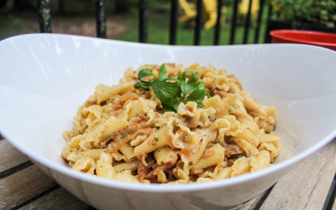 Pasta with Caramelized Onions, A Delicious Transition into Fall